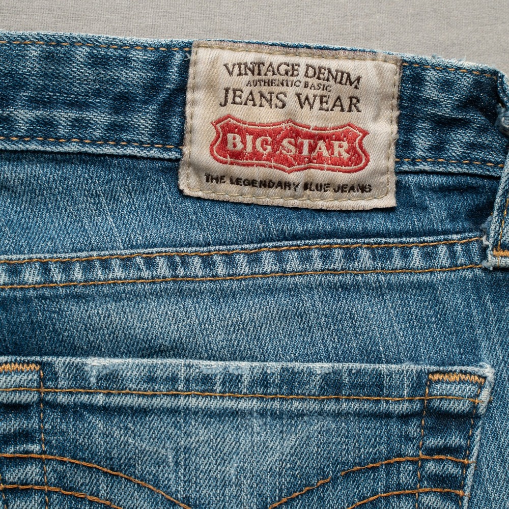 Vintage Y2k 2000s Big Star Ultra Low Rise Sweet Low Boot Cut Denim Jeans 30 - Picture 8 of 11